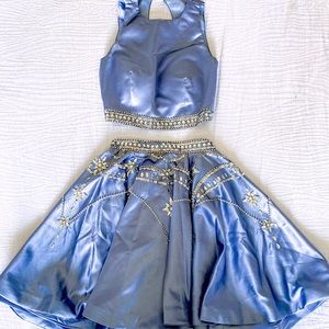 BLUE TWO PIECE DRESS | PROM•HOMECOMING•DANCE